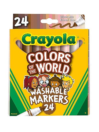 Crayola - Colors of the World Markers - Broad Line, Set of 24