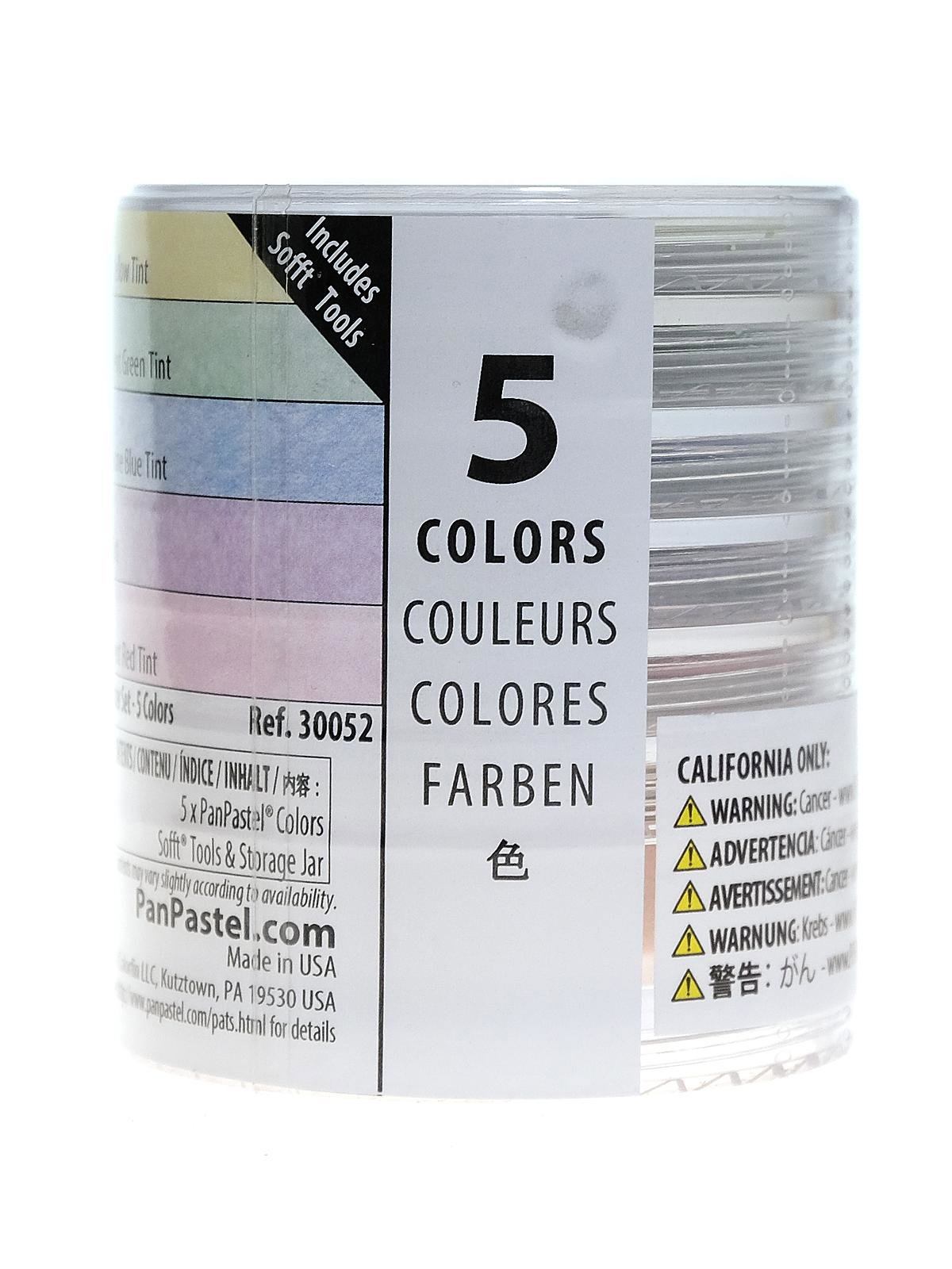  PanPastel 30052 Ultra Soft Artist Pastel Starter Set - Tints 5  Color Set w/Sofft Tools