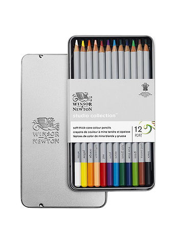 Winsor & Newton - Studio Collection Pencil Sets - Colour Tin, Set of 12