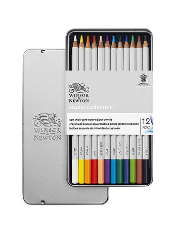 Winsor & Newton - Studio Collection Pencil Sets - Water Colour Tin, Set of 12