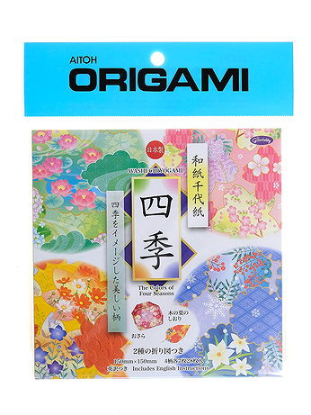 Aitoh - Origami Paper - 5.875 in. x 5.875 in., Four Seasons, 28 Sheets