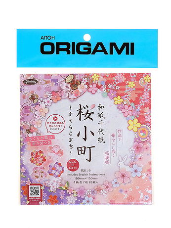 Aitoh - Origami Paper - 5.875 in. x 5.875 in., Floral, 28 Sheets