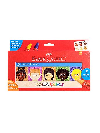 Faber-Castell - World Colors Beeswax Crayons - Set of 15