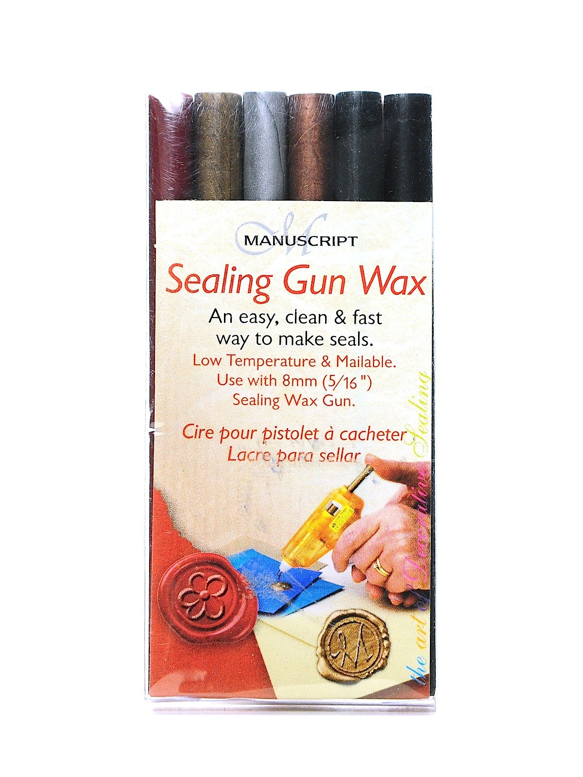 Manuscript Sealing Gun Wax Sticks 6/Pkg-Pearl