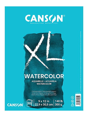 Canson - XL Watercolor Pads - 9 in. x 12 in., Pad of 30