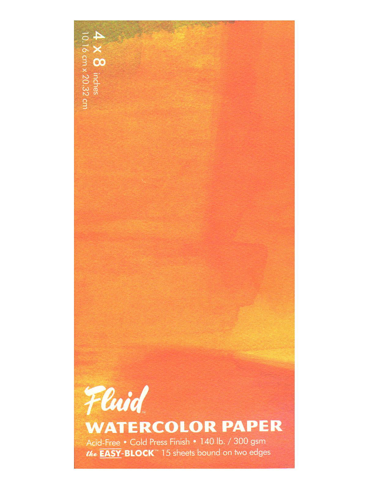 Fluid Hot Press Watercolor Paper Block 9 in. x 12 in. 15 Sheets