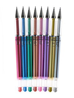 Slicci Medium Needle Tip Metallic Gel Pens