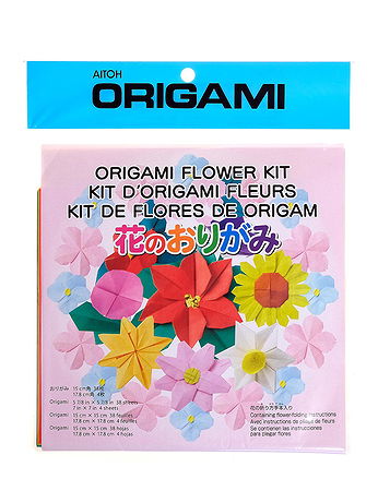 Aitoh - Origami Paper - 5.875 in. x 5.875 in., Flowers, 38 Sheets