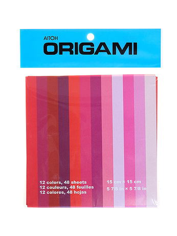 Aitoh - Origami Paper - 5.875 in. x 5.875 in., Shades of Red, 48 Sheets