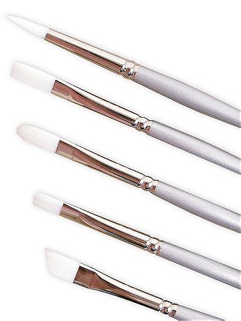 Silver Brush - Silverwhite Long Handled Brush Set - Set of 5